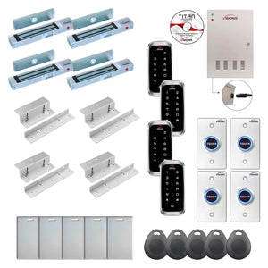 Building access control systems with 300 lbs Magnetic Door Locks, Software, card reader and controller - FPC-8192