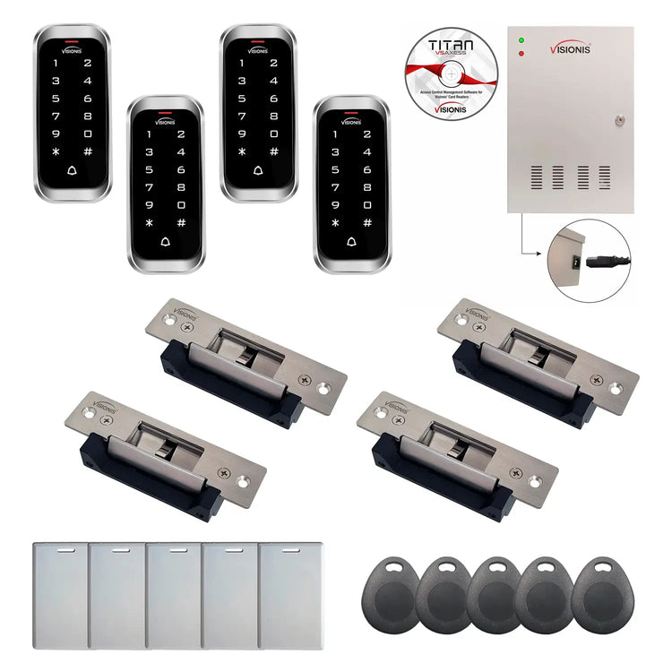 Access control security systems with Electric Door Strikes, card readers, software - FPC-8202