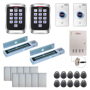 Access control security systems with 600 lbs Magnetic Door Locks, card readers, software - FPC-8230