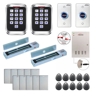 Access control security systems with 600 lbs Magnetic Door Locks, card readers, software - FPC-8230