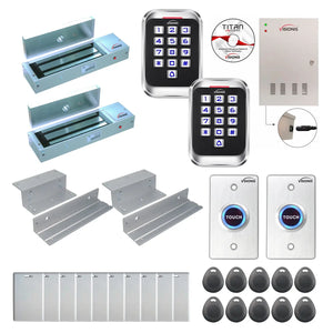 Building access control systems with 1200 lbs Magnetic Door Locks, card readers, software - FPC-8234