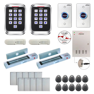 Building access control systems with 300 lbs Magnetic Door Locks, card readers, PIR Motion Sensors, software - FPC-8235