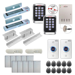 Building access control systems with 300 lbs Magnetic Door Locks, card readers, PIR Motion Sensors, software - FPC-8238