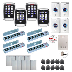 Access control systems for office buildings with 600 lbs Maglocks, card readers, push to exit buttons, software - FPC-8254