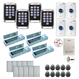 Access control systems for office buildings with 1200 lbs Maglocks, card readers, push to exit buttons, software - FPC-8255