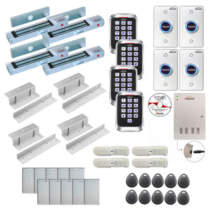 Access control systems for office buildings with 300 lbs Maglocks, card readers, push to exit buttons, software - FPC-8262
