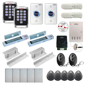 Office access control systems with 300 lbs Magnetic Door Locks, card readers, push to exit buttons, software - FPC-8284