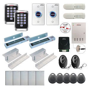 Office access control systems with 600 lbs Magnetic Door Locks, card readers, push to exit buttons, software - FPC-8285