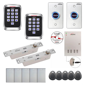 Office access control systems with Electric Bolt Lock, card readers, exit buttons, software - FPC-8287