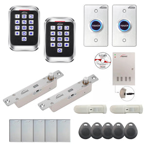 Office access control systems with Electric Bolt Lock, card readers, exit buttons, PIR Motion Sensors, software - FPC-8289