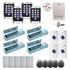Badge access control systems with 1200 lbs maglocks, card readers, exit buttons, software - FPC-8295