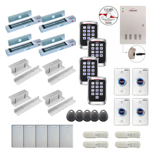 Badge access control systems with 300 lbs maglocks, card readers, software - FPC-8302