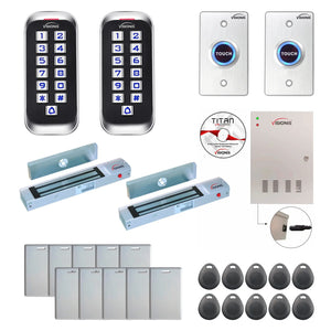 Door access control systems for Office with 300 lbs Magnetic Door Locks, card readers, software - FPC-8333