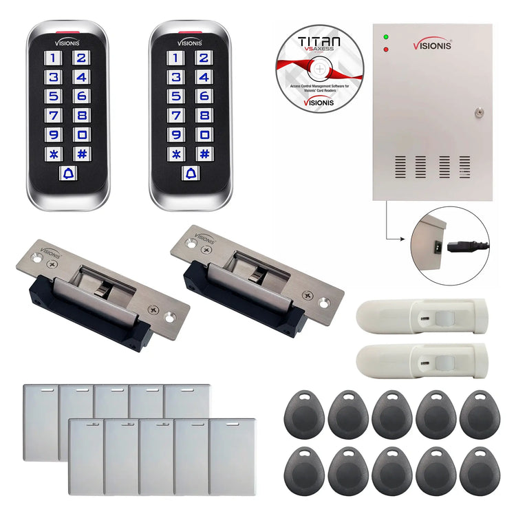 Commercial door access control systems with electric door strikes, card readers, software - FPC-8354