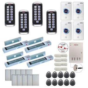 Commercial door access control systems with 300 lbs maglocks, card reader, Motion Sensors, software - FPC-8363