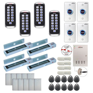 Commercial door access control systems with 600 lbs maglocks, card reader, Motion Sensors, software - FPC-8364