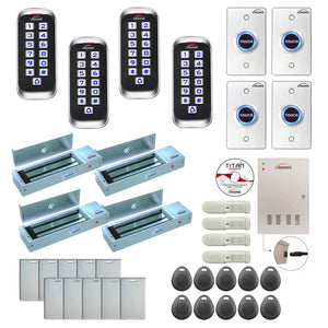 Commercial door access control systems with 1200 lbs maglocks, card reader, Motion Sensors, software - FPC-8365