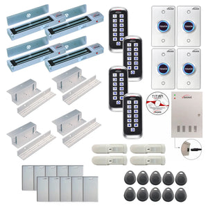 Commercial door access control systems with 600 lbs maglocks, card reader, Motion Sensors, software - FPC-8367