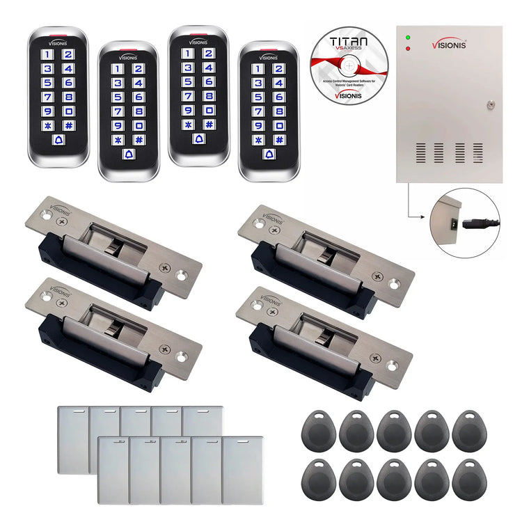 Commercial building access control systems with Electric Door Strikes, card reader, software - FPC-8372