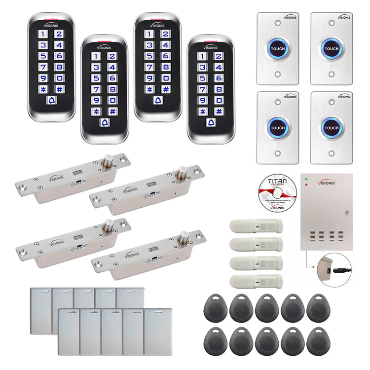 Commercial building access control systems with Electric Bolt Lock, card reader, Motion Sensors, software - FPC-8371