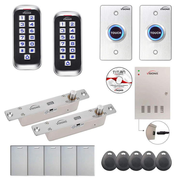 Commercial access control systems with Electric Bolt Lock, card reader, Time and Attendance Software - FPC-8391