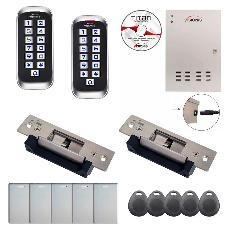 Commercial access control systems with Electric Door Strikes, card reader, Time and Attendance Software - FPC-8392