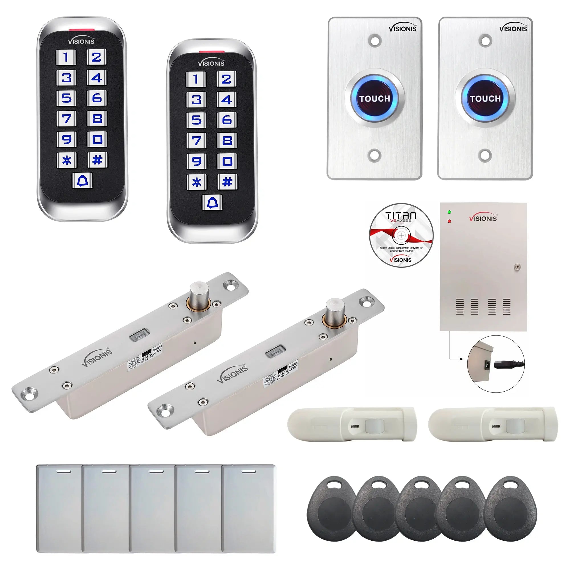 Commercial access control systems with Electric Bolt Lock, card reader, Time and Attendance Software - FPC-8393