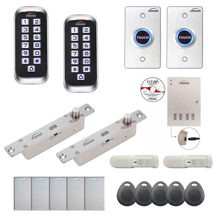 Commercial access control systems with Electric Bolt Lock, card reader, Time and Attendance Software - FPC-8393