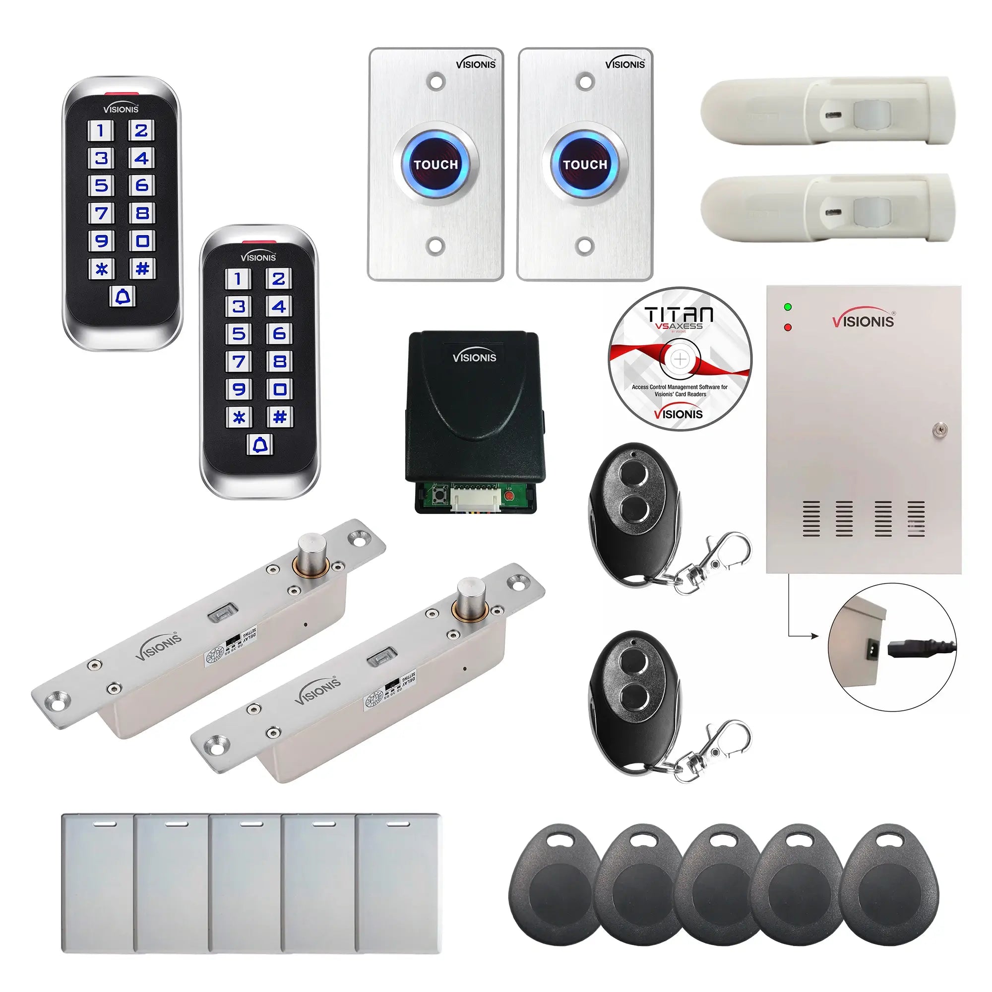 Commercial access control systems with Electric Bolt Lock, card reader, Time and Attendance Software - FPC-8395