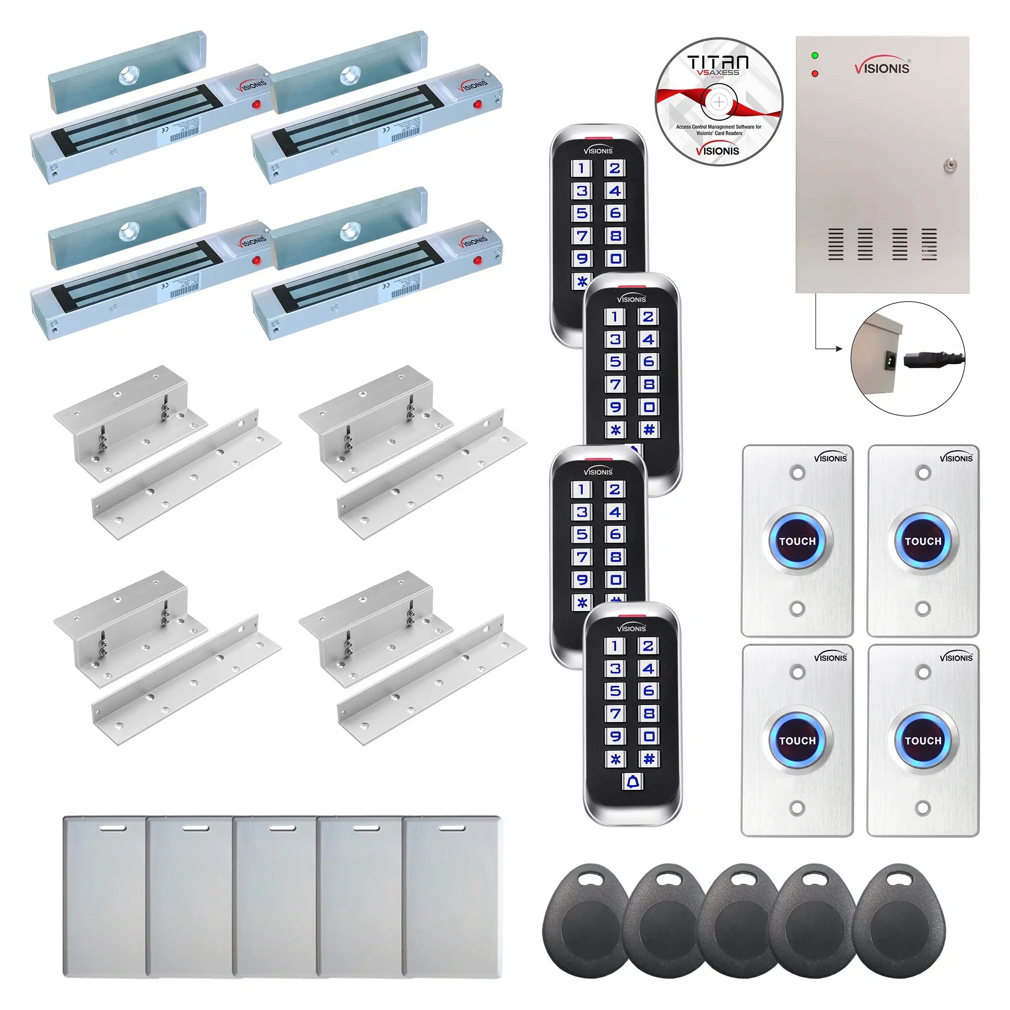 Building access control systems with 300 lbs maglocks, card reader, Software - FPC-8400