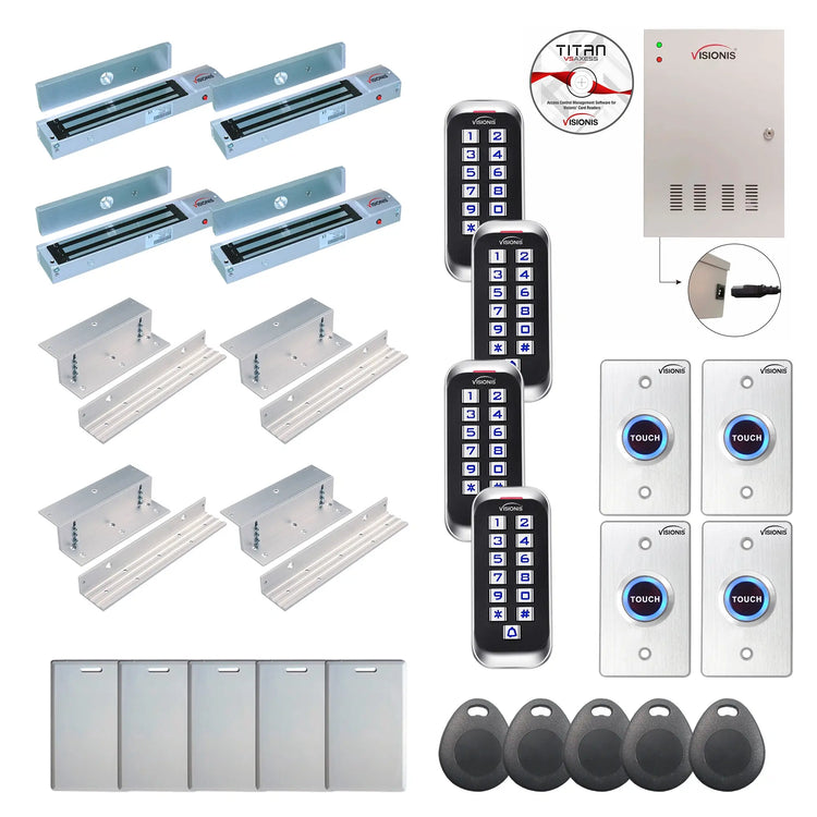 Building access control systems with 600 lbs maglocks, card reader, Software - FPC-8401