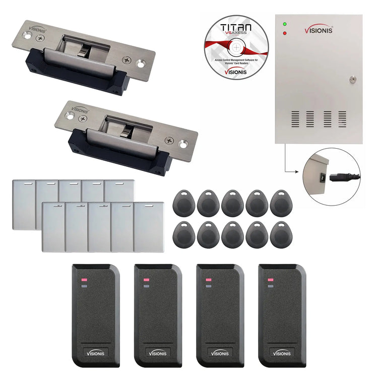 Card access control systems with electric door strikes, controller box, wiegand card reader - FPC-8532