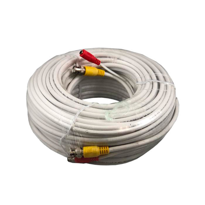 FPC-CCTV-100FT RG56/U BNC Premade Wire/Cable, 100 Feet, White Color