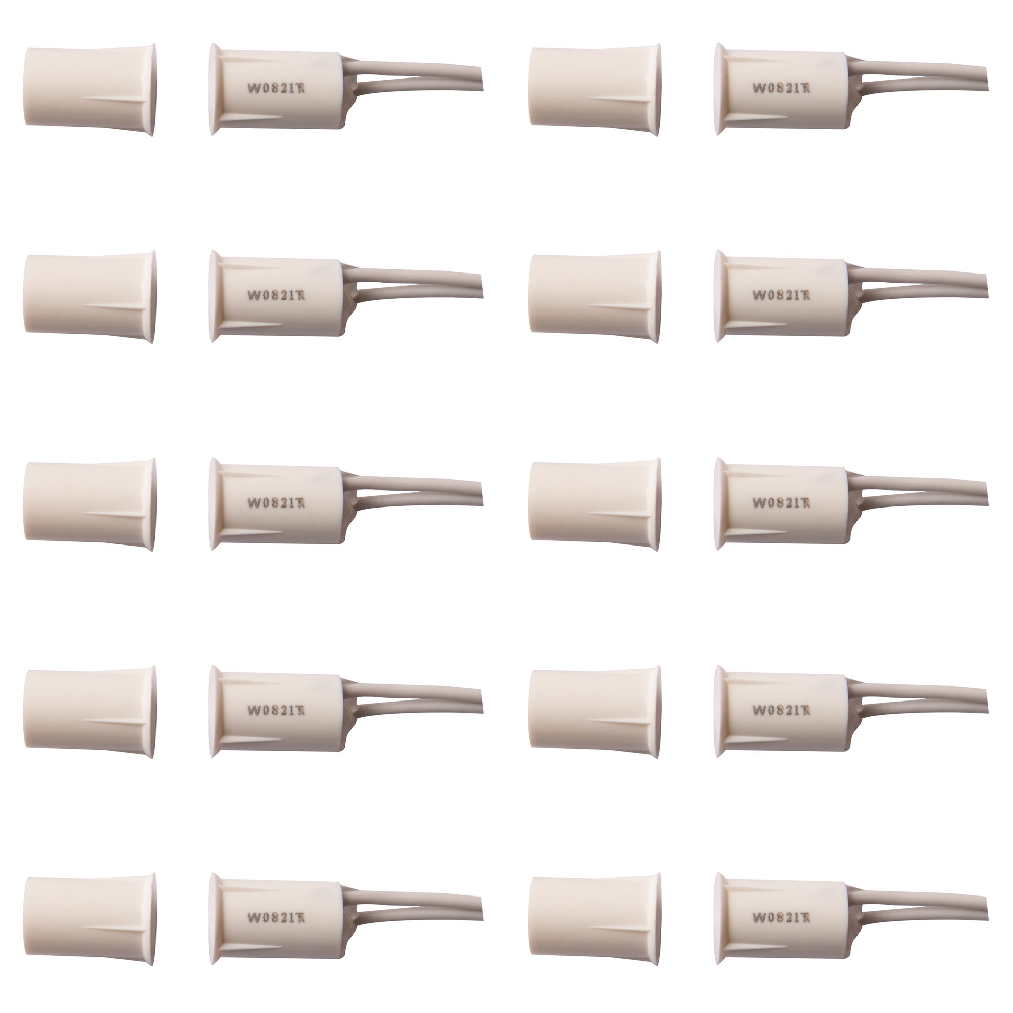 TANE Mini Recessed Wired Window Door Contact Sensor Alarm Magnetic Reed Switch for Home Security and Burglar Alarm Systems WHITE Color Normally Open + UL Listed MINI-10-WG-WH-PK10 (Pack of 10)