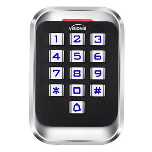 Visionis VIS-3004 access control keypads, indoor/outdoor standalone keypad, waterproof and weatherproof design