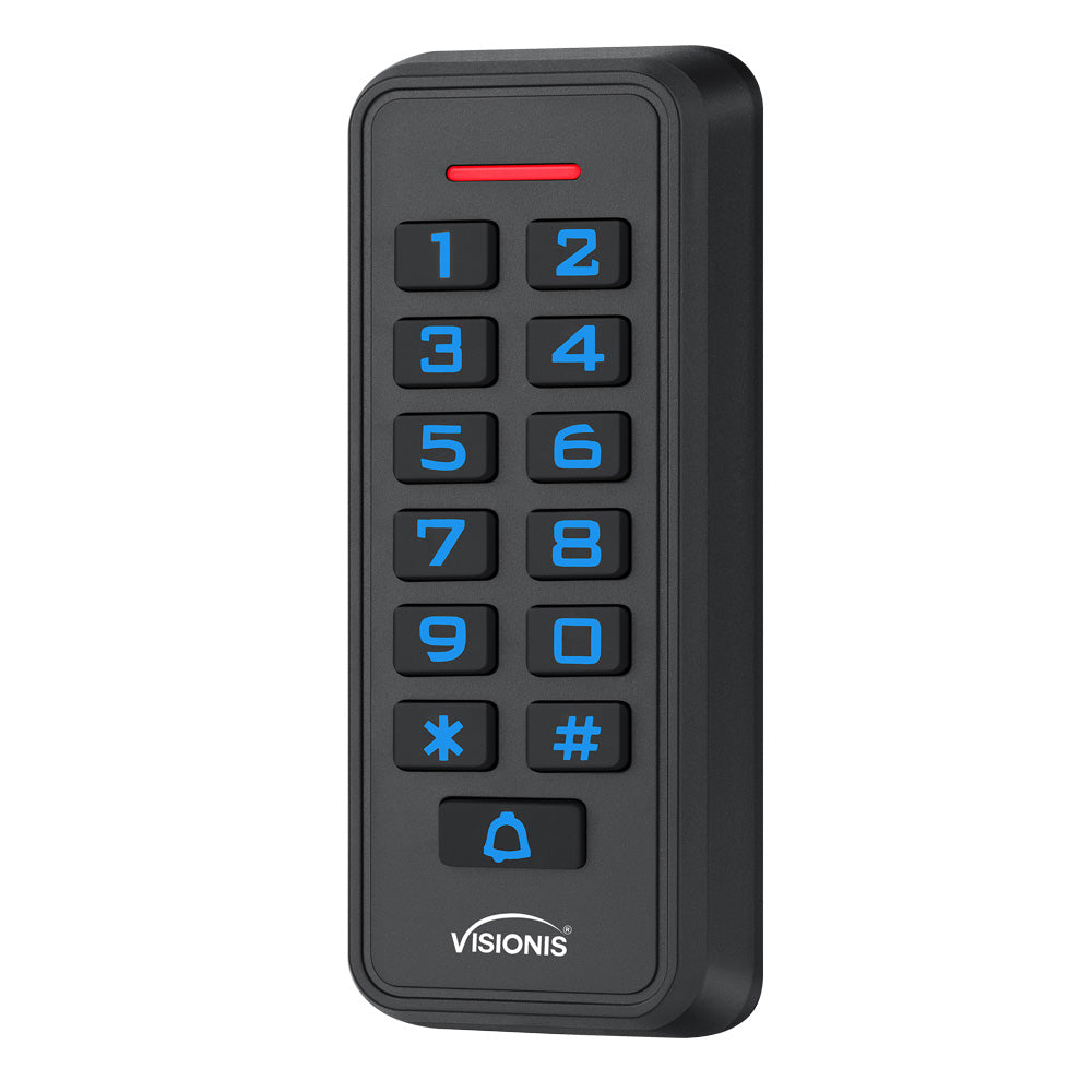 Visionis VIS-3008 Security Access Control Keypad, black, IP68-rated, outdoor weatherproof keypad with card reader