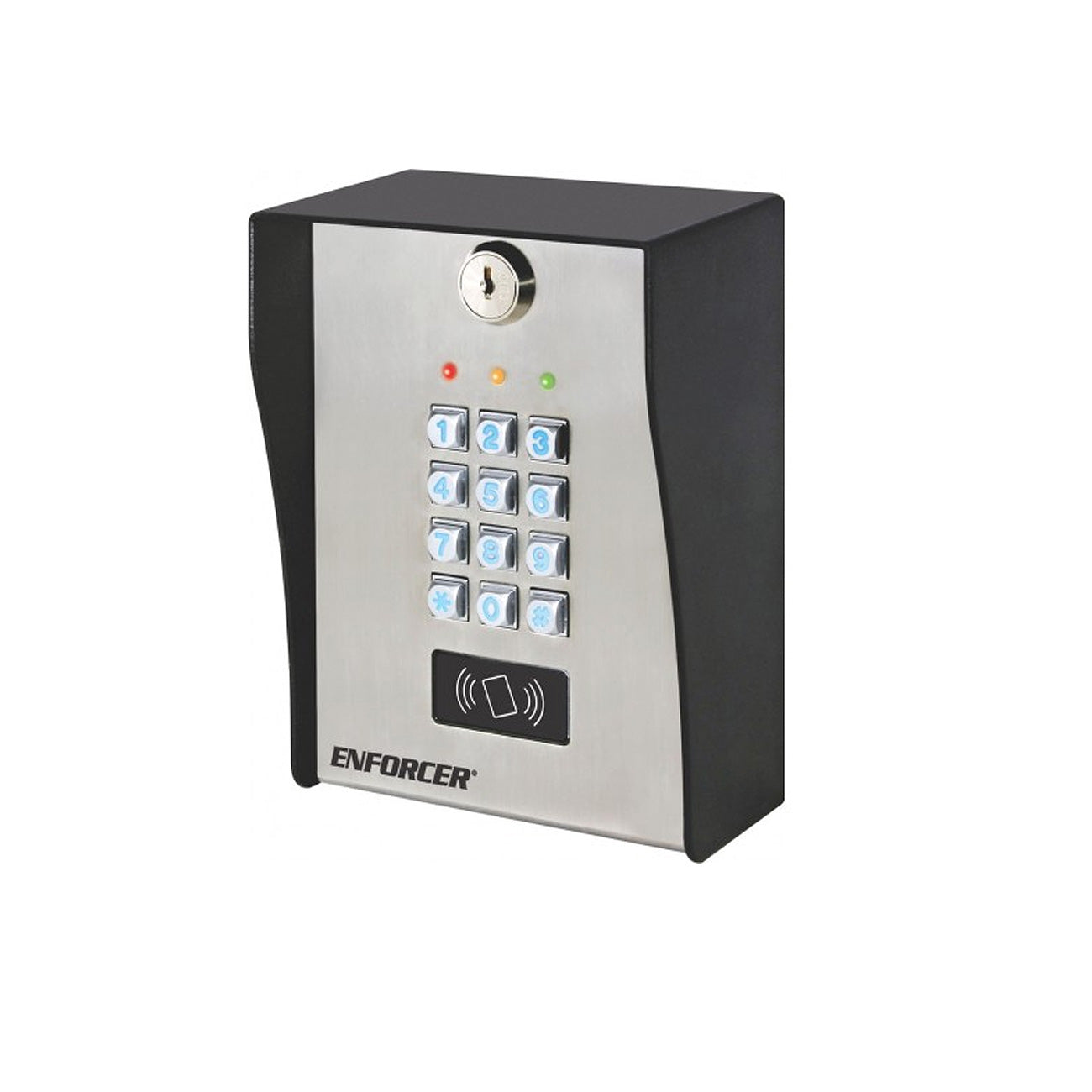 SK-3133-PPQ Seco-Larm Heavy-Duty Outdoor Access Control Keypad With Proximity Reader, Up To 1000 User Codes And/Or Proximity Cards, Up To 50 Temporary Visitor Codes, 12~24 VAC/VDC Operation