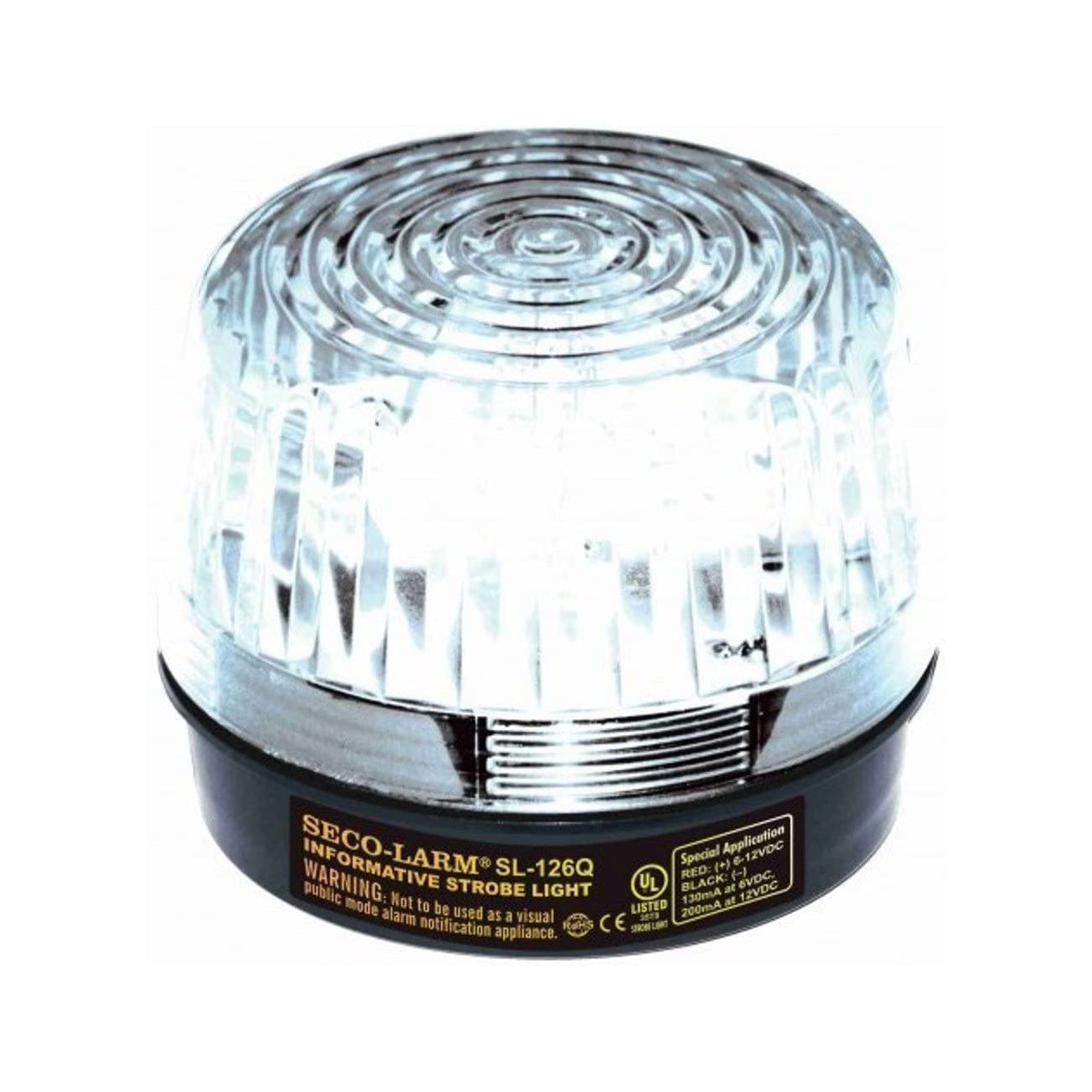 SL-126Q/C Seco-Larm Clear Security Strobe Light