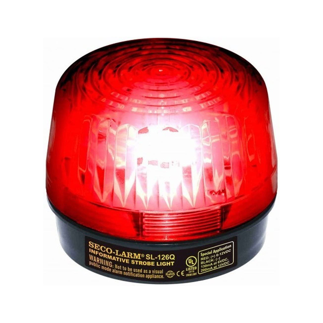 SL-126Q/R Seco-Larm Red Security Strobe Light