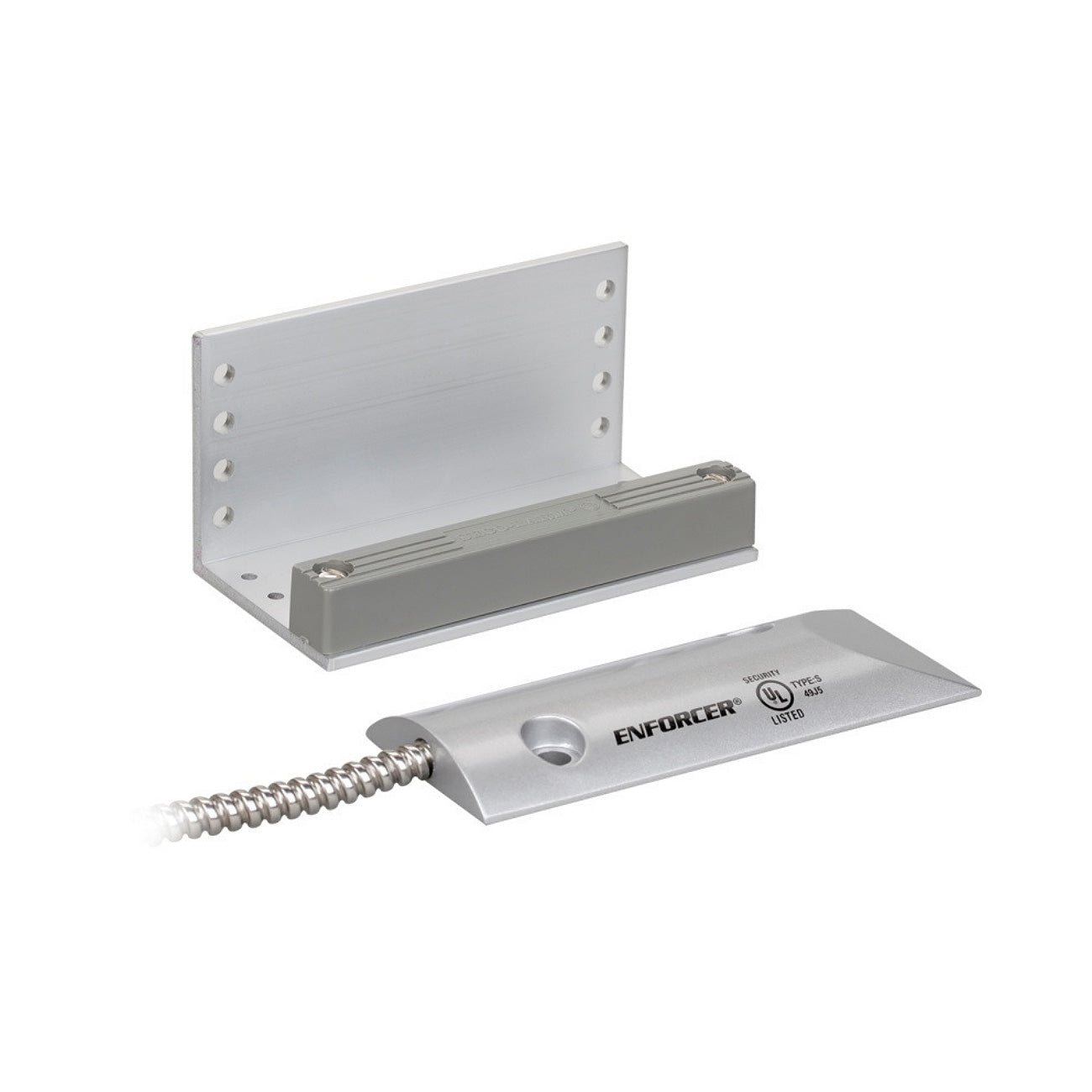 SM-226LQ Seco-Larm Overhead Door Magnetic Contact, 2-3/4″ (70mm) Gap, Closed Loop, Adjustable To Fit Most Door-Channel Widths, Magnet Enclosed In Gray ABS Case On L-Bracket, 12~24 VDC