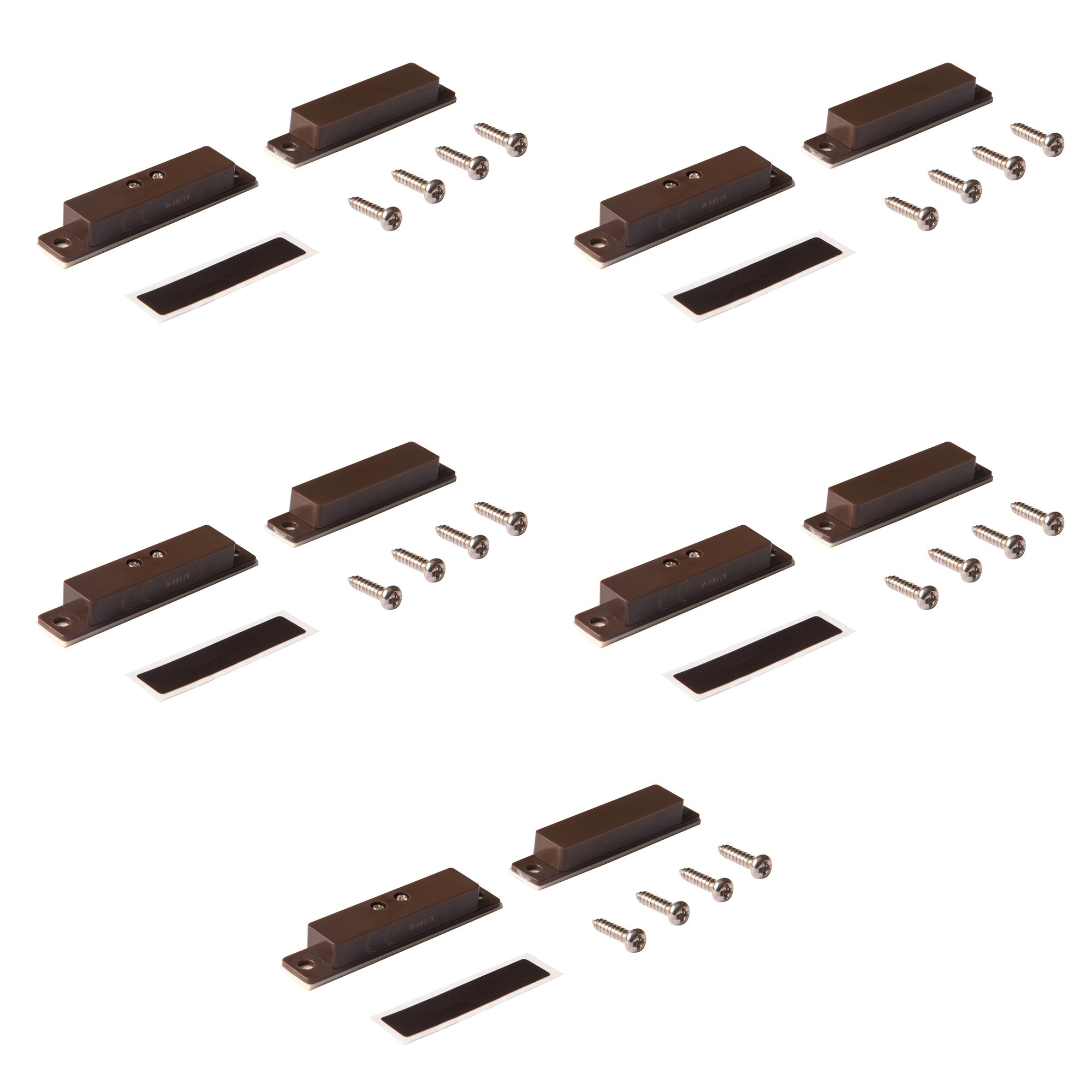 TANE Wired Surface Mount Quick Connect Magnetic Door Window Contact BROWN Color Alarm Security Magnetic Contact Switch Reed Switch Normally Open + UL Listed TANE-60QC-WG-BR-PK5 (Pack Of 5)