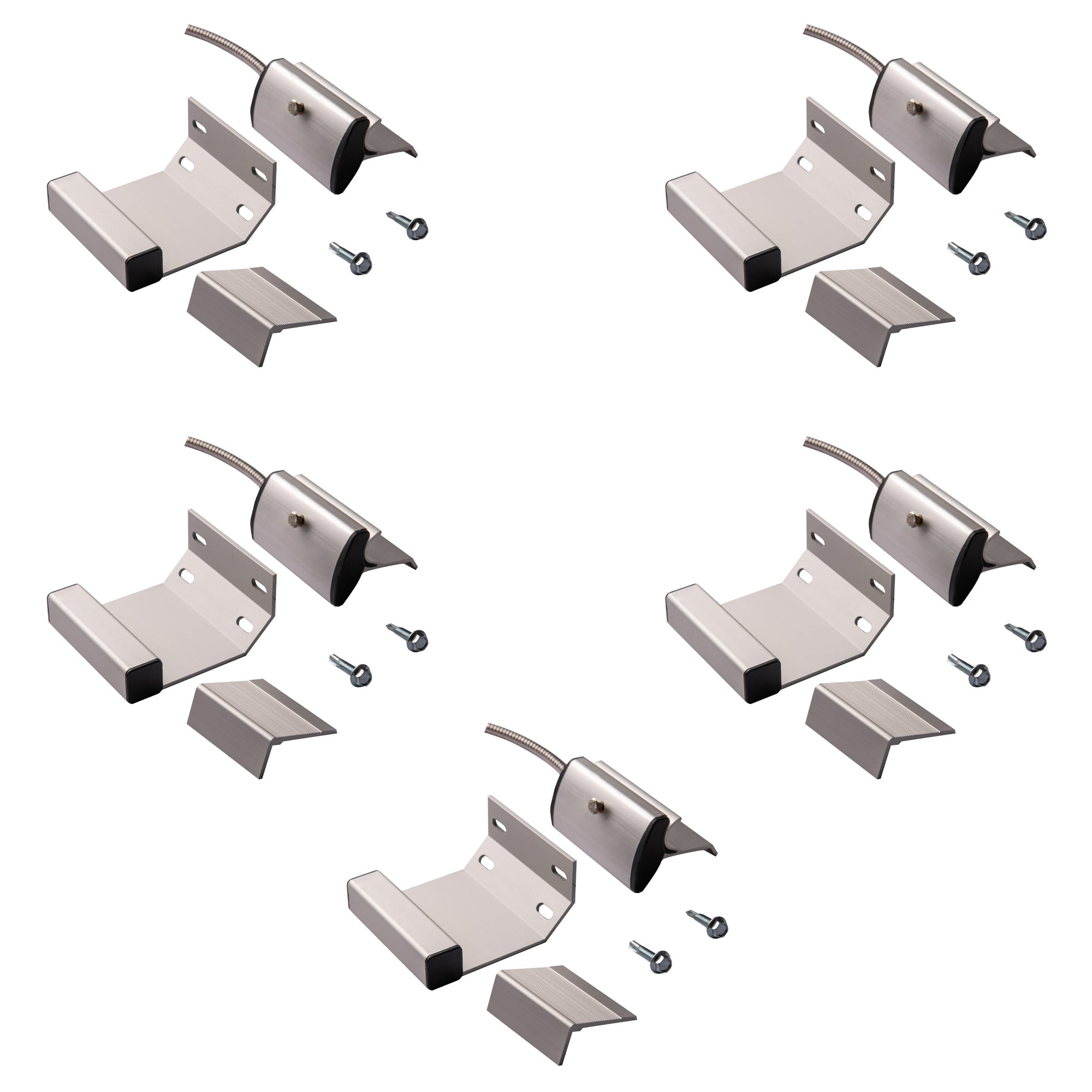 TANE Wired Track Mount Overhead Door Commercial Magnetic Contact Aluminum Alarm Window Security Magnetic Door Switch Reed Switch Normally Open TANE-66-WG-PK5 (Pack Of 5)