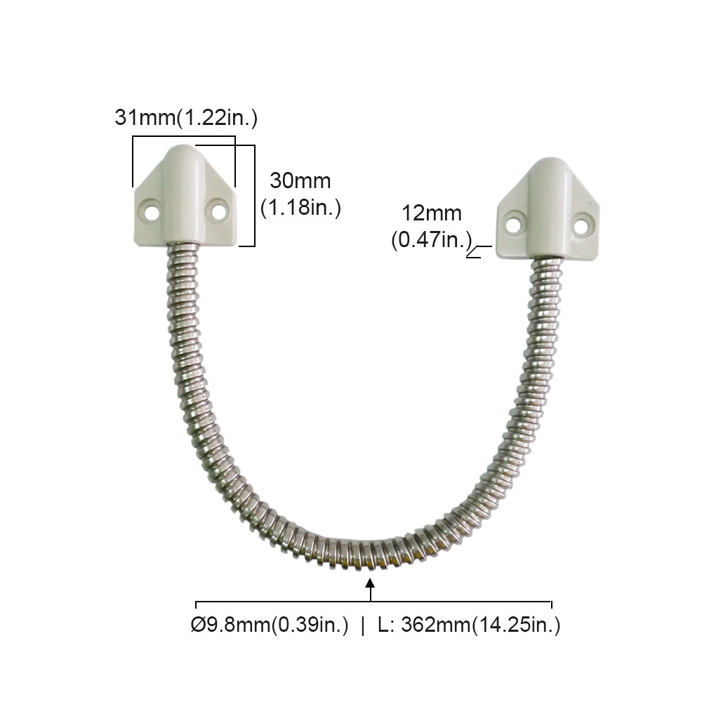 Armored Door Loop with ABS Ends (wire protector), Flexible Stainless Steel - Visionis VIS-2001