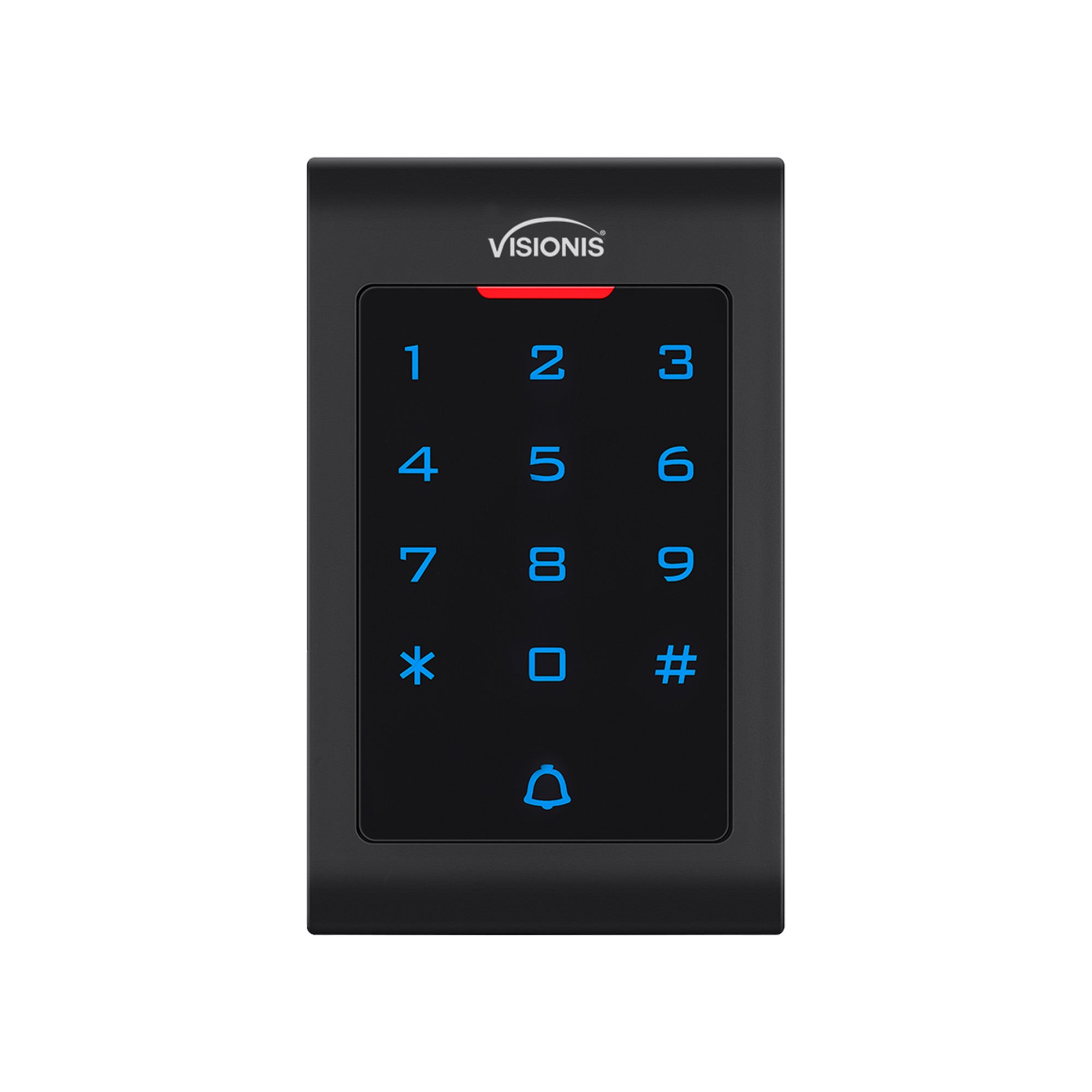 Visionis VIS-3002 - Access Control Indoor Only Digital Touch Keypad + Reader Standalone, Wiegand 26, Standard Design, No Software, EM Cards, 1000 Users