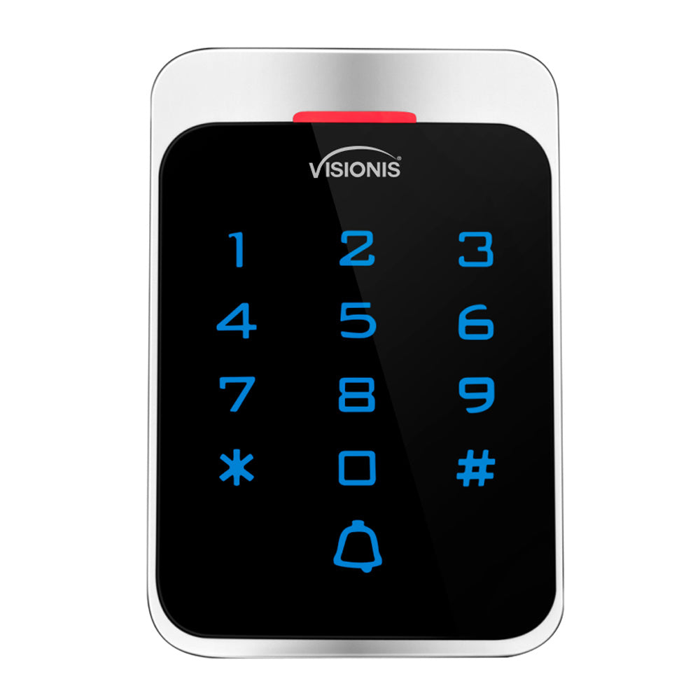 Standalone Access Control Keypad and Card Reader. Outdoor Weatherproof Metal Housing Anti Vandal Digital Touch Keypad. Wiegand 26. 1000 Users. Compatible with 125khz EM Cards - VIS-3022 Visionis