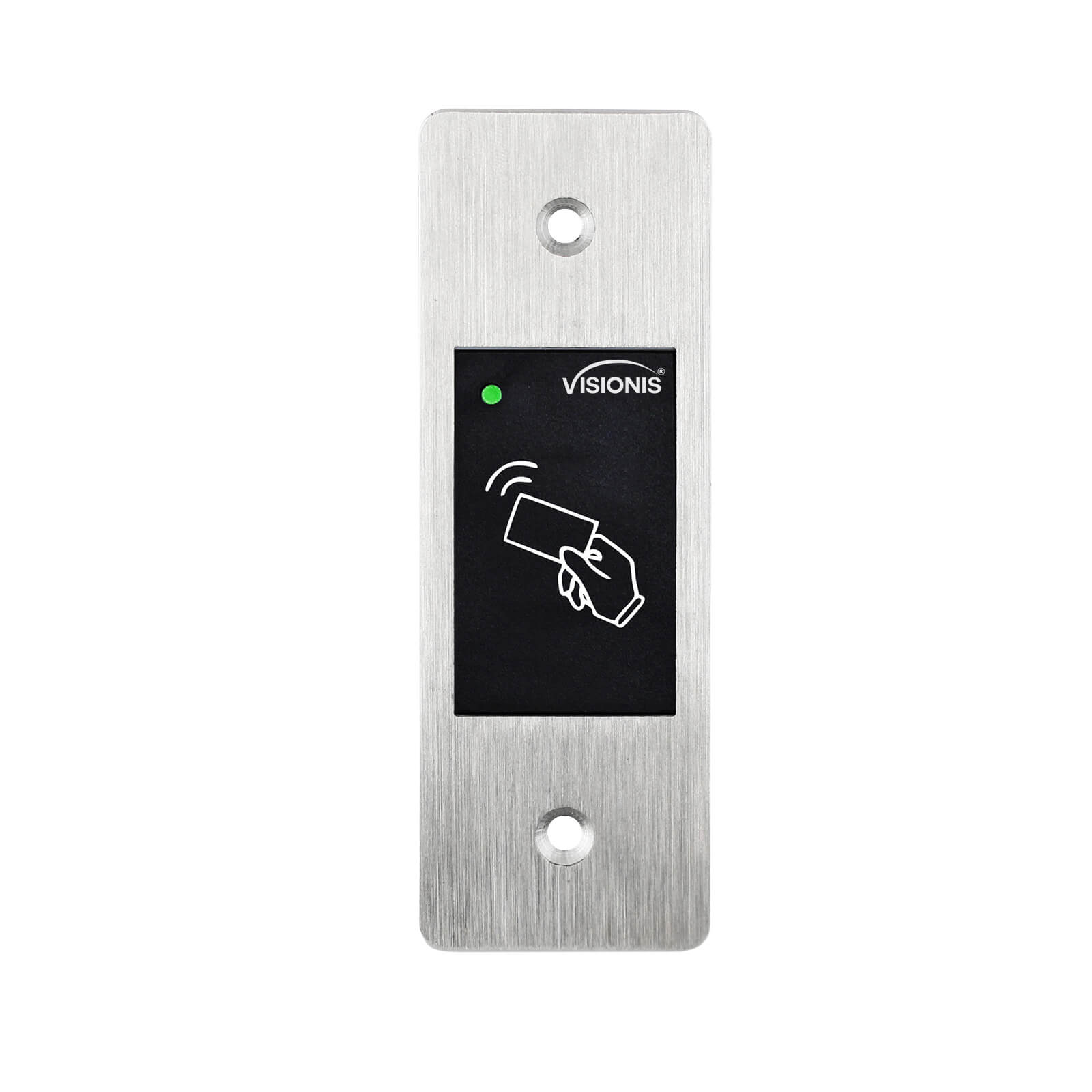 Access Control card reader, Visionis VIS-3026, weatherproof metal slim design for 3000 EM cards