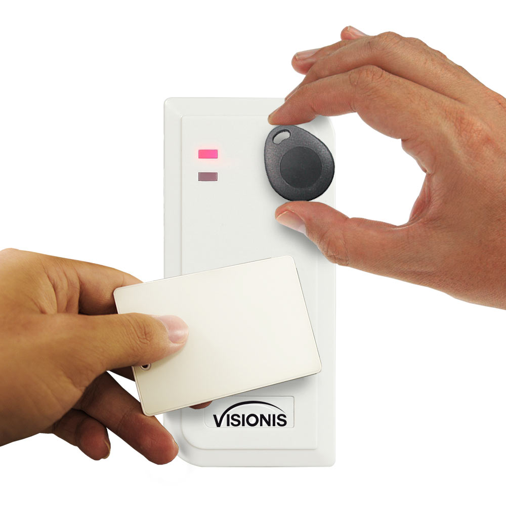 Visionis VIS-3101 Proximity Reader with Wiegand, white waterproof card reader for access control systems