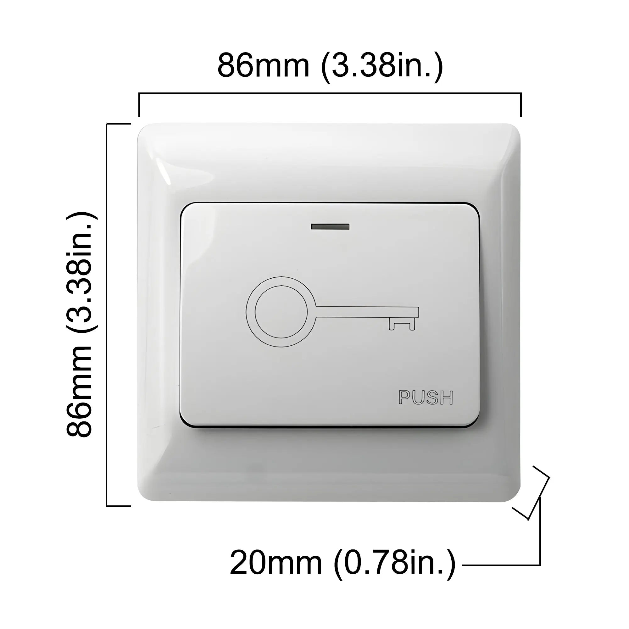 request to exit button dimensions - VIS-7030 Visionis