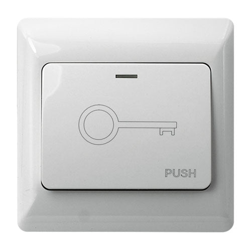 Push to Exit Button For Access Control VIS-7030. White Color Wide Size. NC, COM and NO Outputs. Indoor Use Only - VIS-7030 Visionis