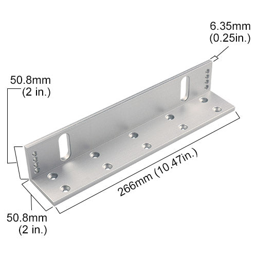 VIS-LS1200 - LS Bracket 1200lbs VIS-ML1200LED Maglock for Outswinging Narrow Door